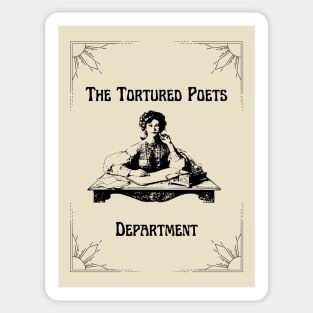 Vintage inspired the tortured poets department design Sticker